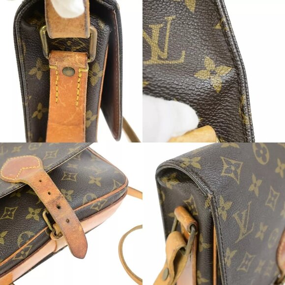 LOUIS VUITTON Cartouchiere MM Shoulder Bag Monogram Leather Brown M51253 30FB216 - Picture 10 of 16